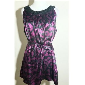 NWT Apt 9 Purple and Black Blouse